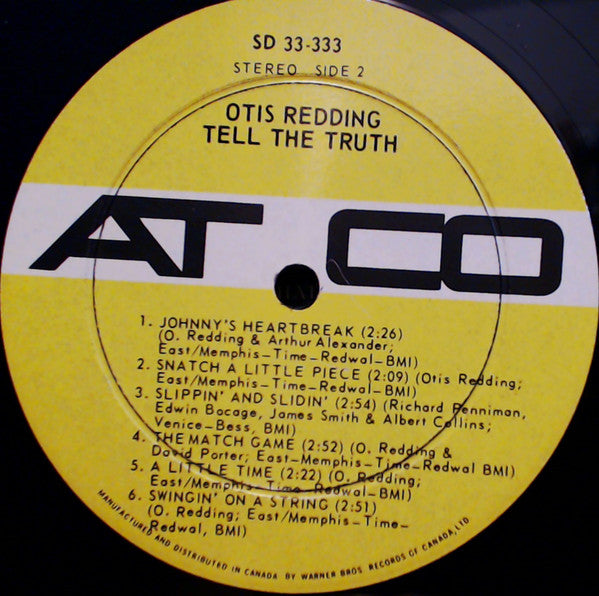 Otis Redding : Tell The Truth (LP, Album)