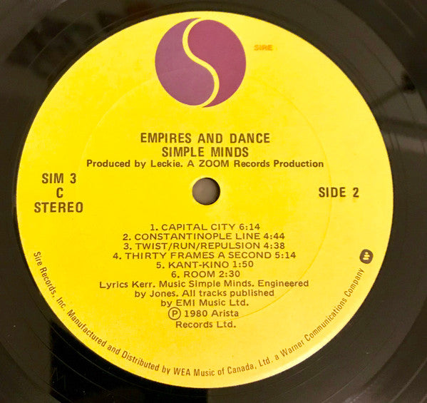 Simple Minds : Empires And Dance (LP, Album, Col)