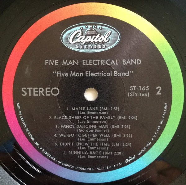 Five Man Electrical Band : Five Man Electrical Band (LP, Album, Scr)