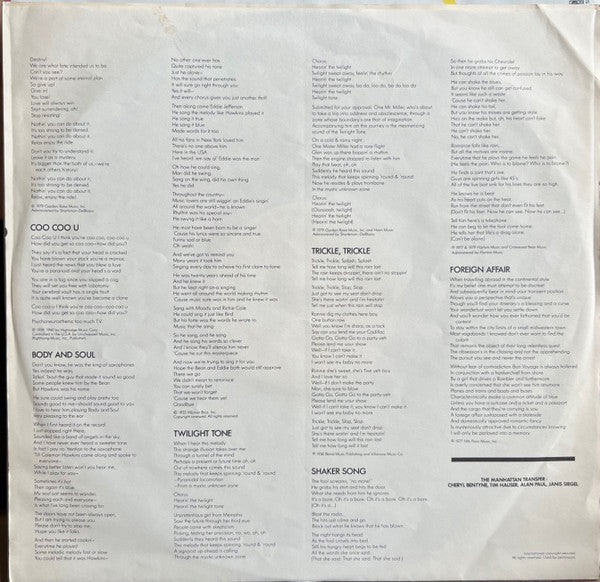 The Manhattan Transfer : Extensions (LP, Album)