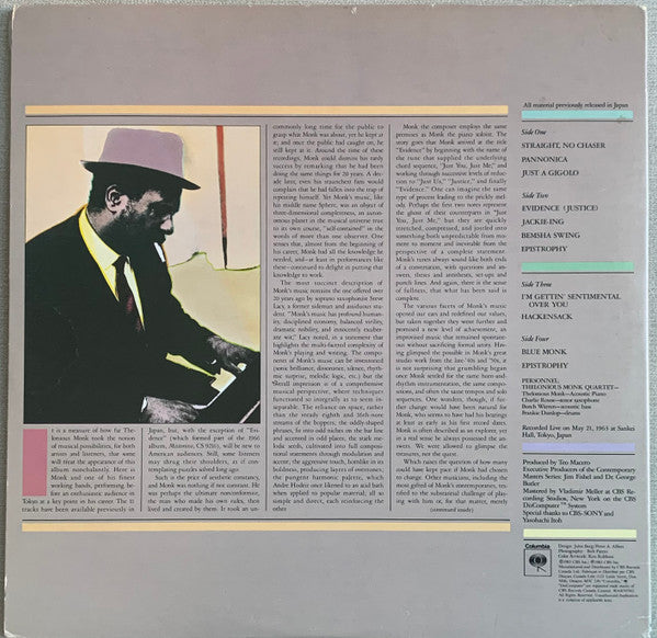 Thelonious Monk : Tokyo Concerts (2xLP, Album, RE, Gat)