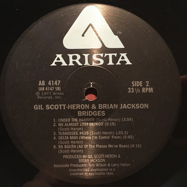 Gil Scott-Heron & Brian Jackson : Bridges (LP, Album, RE)
