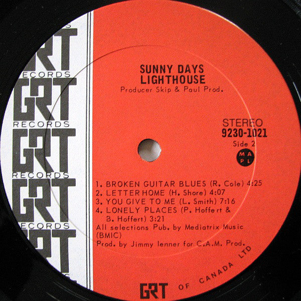 Lighthouse (2) : Sunny Days (LP, Album, Gat)
