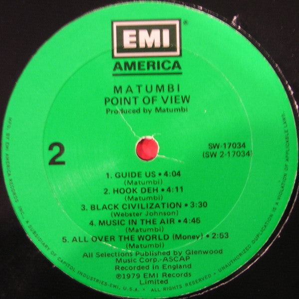 Matumbi : Point Of View (LP, Album)