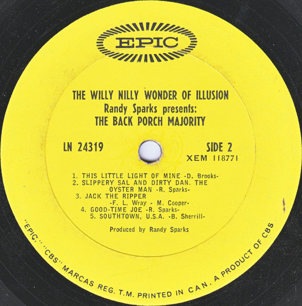 The Back Porch Majority : The Willy Nilly Wonder Of Illusion (LP, Mono)