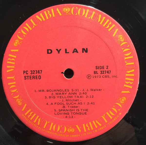 Bob Dylan : Dylan (LP, Album)