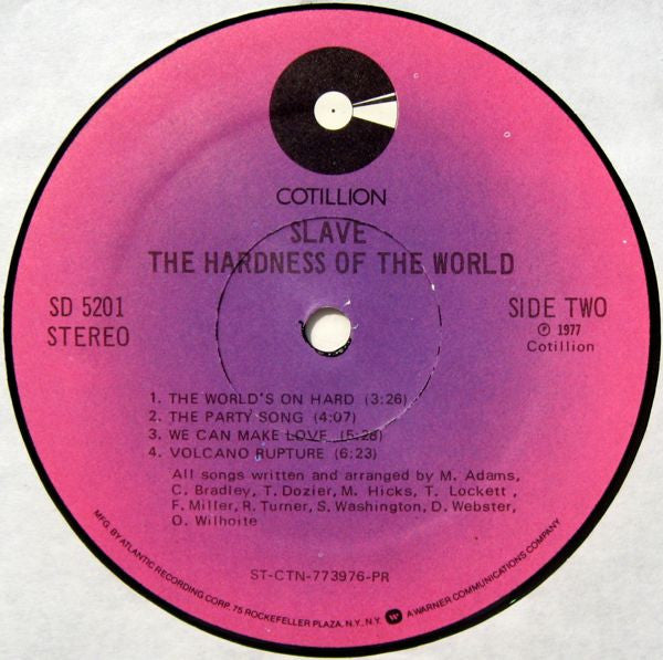 Slave : The Hardness Of The World (LP, Album, PR)