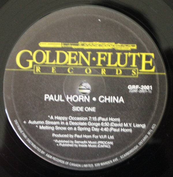 Paul Horn With Special Guest David M.Y. Liang* : China (LP, Album)