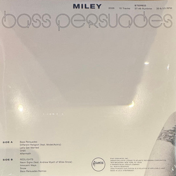 Miley* : Bass Persuades (LP, Album)