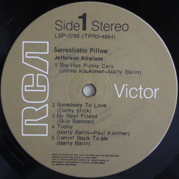 Jefferson Airplane : Surrealistic Pillow (LP, Album, RE)