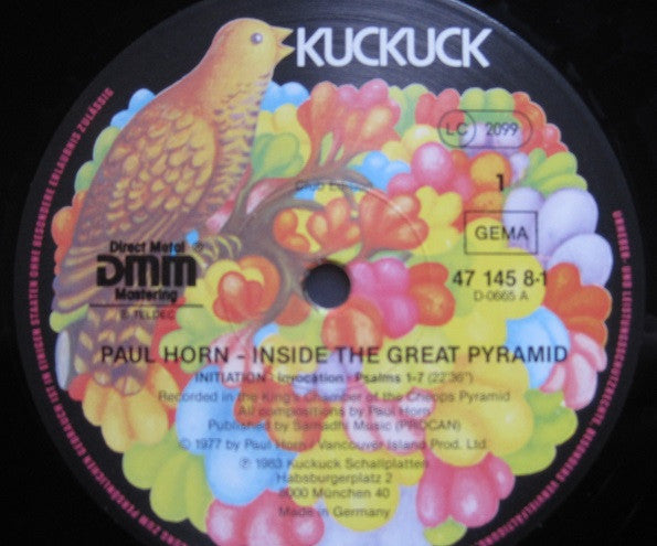Paul Horn : Inside The Great Pyramid (2xLP, Album, Club, RE, Gat)