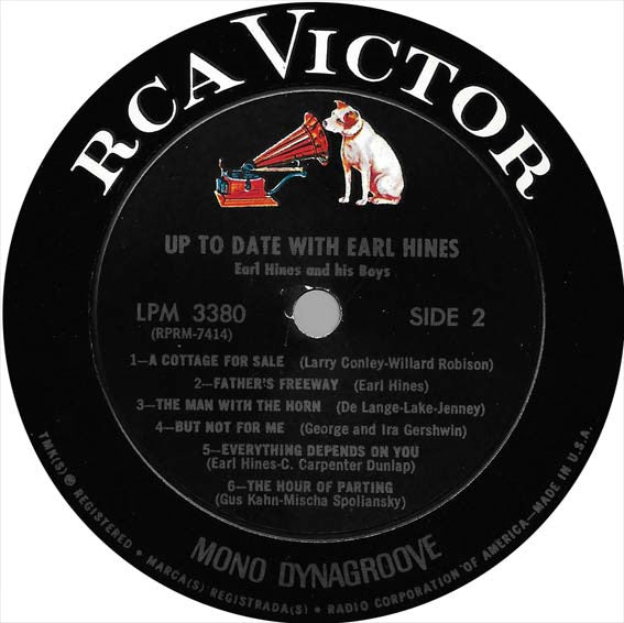 Earl Hines : Up To Date With Earl Hines (LP, Album, Mono)