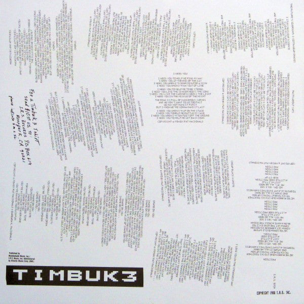 Timbuk 3 : Greetings From Timbuk 3 (LP, Album, Sil)