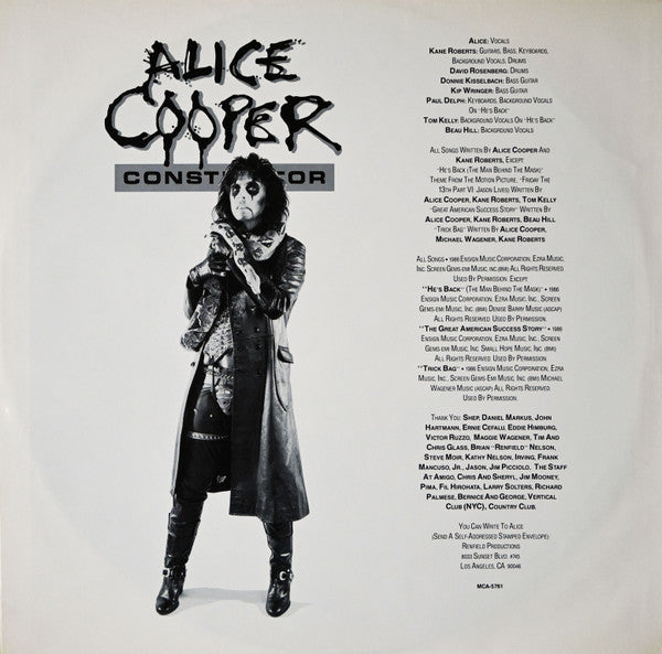 Alice Cooper (2) : Constrictor (LP, Album)