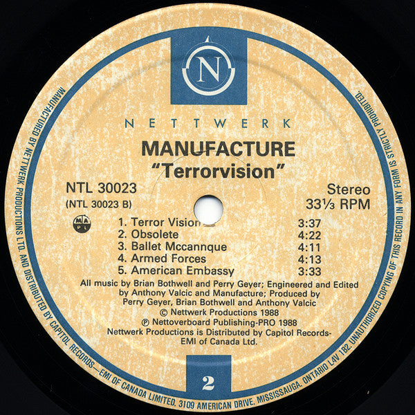 Manufacture : Terrorvision (LP, Album)