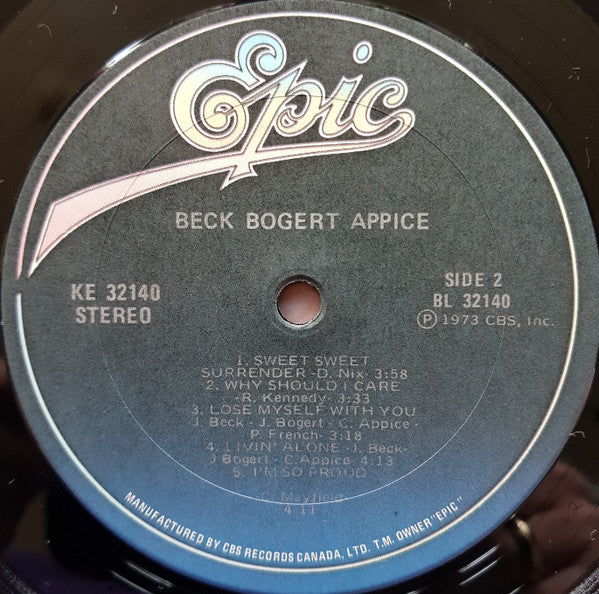 Beck, Bogert & Appice : Beck, Bogert & Appice (LP, Album)
