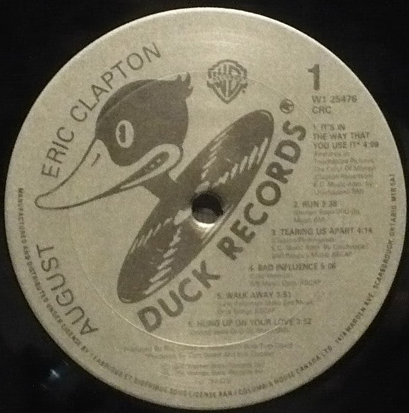 Eric Clapton : August (LP, Album, Club, Gat)