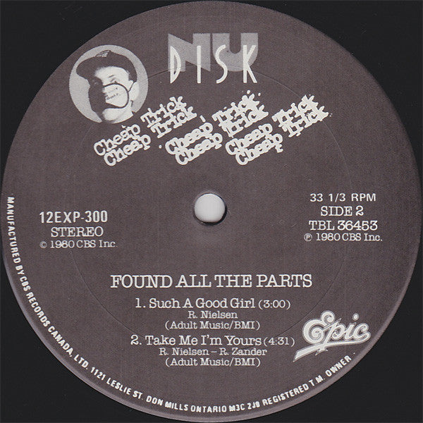 Cheap Trick : Found All The Parts (12", EP)