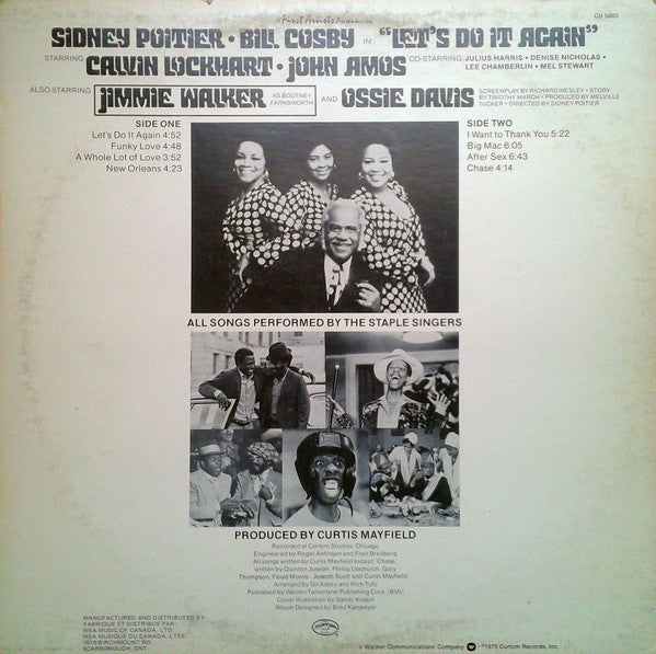The Staple Singers ● Music By Curtis Mayfield : Let's Do It Again (Original Soundtrack) (LP, Album)