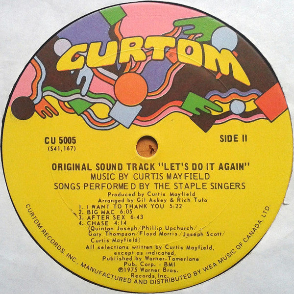 The Staple Singers ● Music By Curtis Mayfield : Let's Do It Again (Original Soundtrack) (LP, Album)