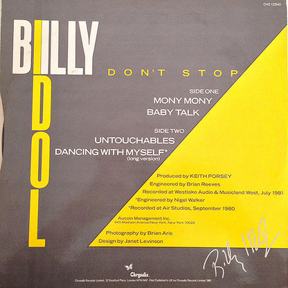 Billy Idol : Don't Stop (12", EP)