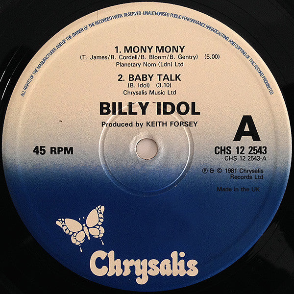 Billy Idol : Don't Stop (12", EP)