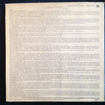 Carole King : Tapestry (LP, Album, RE, Gat)