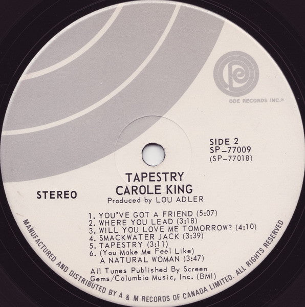 Carole King : Tapestry (LP, Album, RE, Gat)