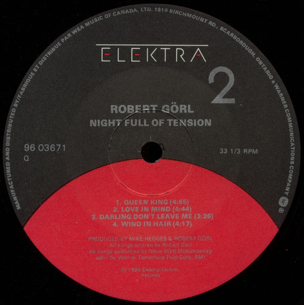 Robert Görl : Night Full Of Tension (LP, Album)