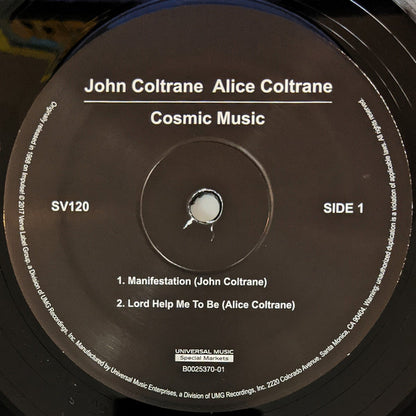 John Coltrane / Alice Coltrane : Cosmic Music (LP, Album, RE, Gat)