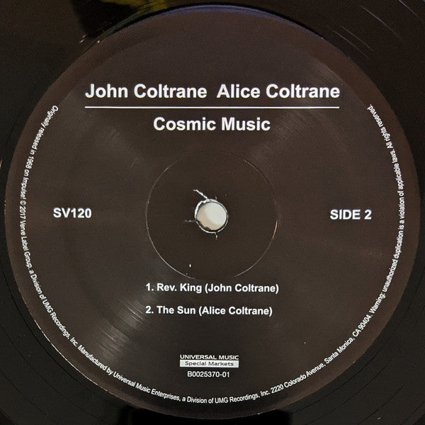 John Coltrane / Alice Coltrane : Cosmic Music (LP, Album, RE, Gat)