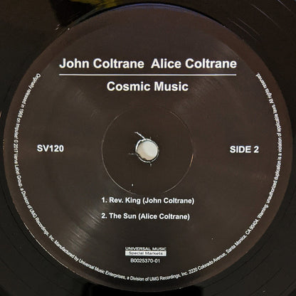 John Coltrane / Alice Coltrane : Cosmic Music (LP, Album, RE, Gat)