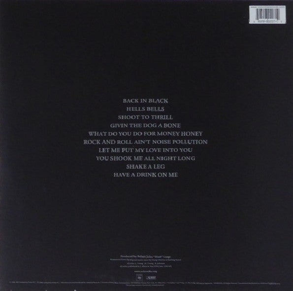 AC/DC : Back In Black (LP, Album, RE, RM, Uni)