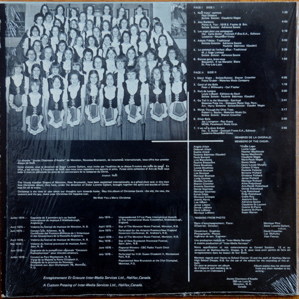 Jeunes Chanteurs D'Acadie* : Revivre Nos Noëls = Christmas Reflections (LP, Album)