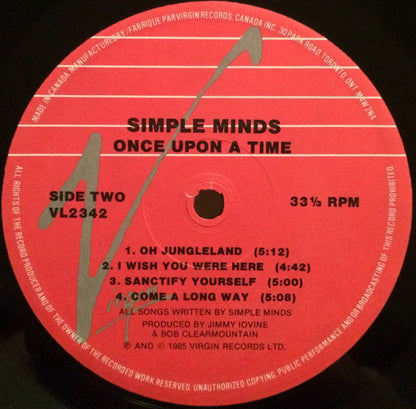 Simple Minds : Once Upon A Time (LP, Album)