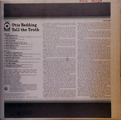 Otis Redding : Tell The Truth (LP, Album)
