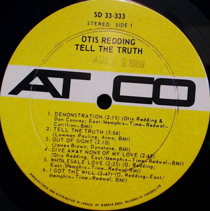 Otis Redding : Tell The Truth (LP, Album)