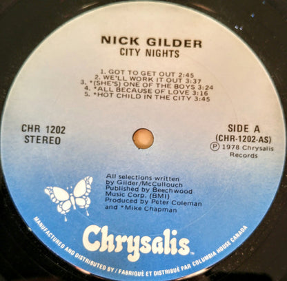 Nick Gilder : City Nights (LP, Album, Club)