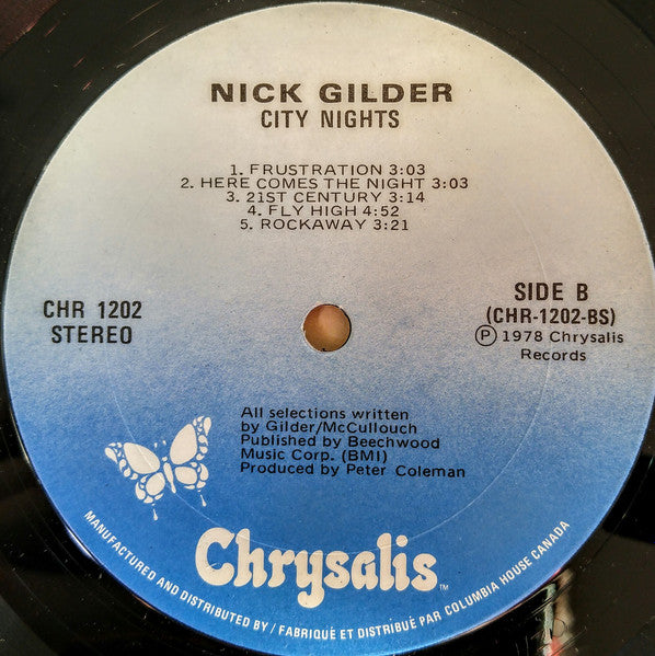 Nick Gilder : City Nights (LP, Album, Club)