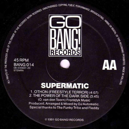 Supermatic : Open Your Mind / Othon (12")