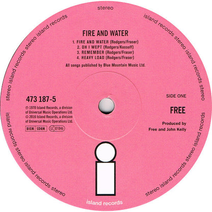 Free : Fire And Water (LP, Album, RE, RM, 180)