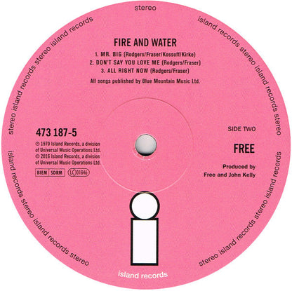 Free : Fire And Water (LP, Album, RE, RM, 180)