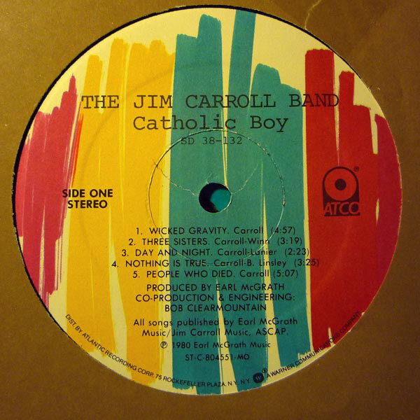 The Jim Carroll Band : Catholic Boy (LP, Album, MO )