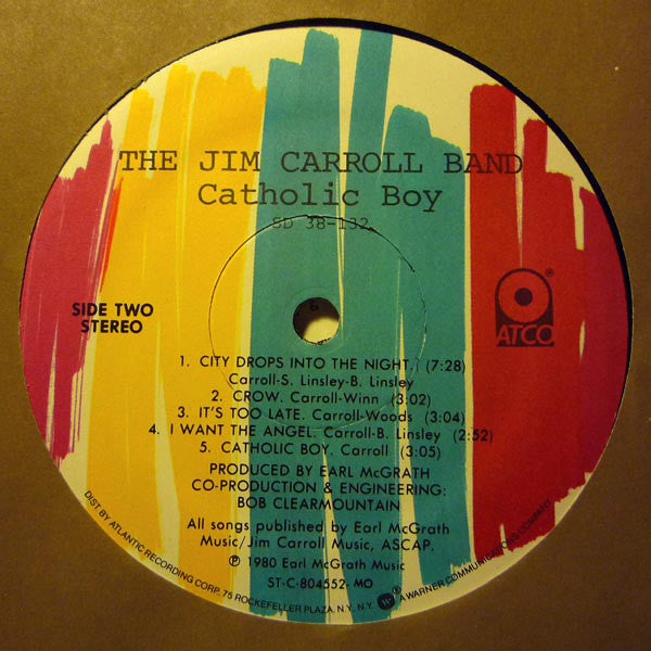 The Jim Carroll Band : Catholic Boy (LP, Album, MO )
