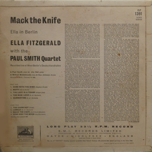 Ella Fitzgerald : Mack The Knife - Ella In Berlin (LP, Mono, RP)