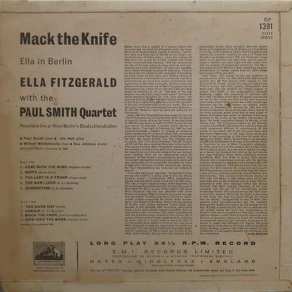 Ella Fitzgerald : Mack The Knife - Ella In Berlin (LP, Mono, RP)
