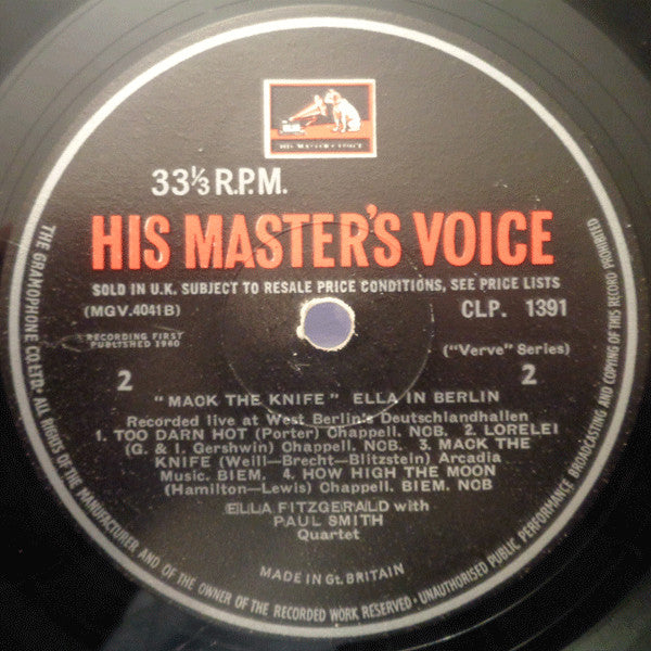 Ella Fitzgerald : Mack The Knife - Ella In Berlin (LP, Mono, RP)