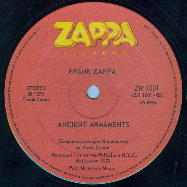 Frank Zappa : I Don't Wanna Get Drafted! (12", Ltd)