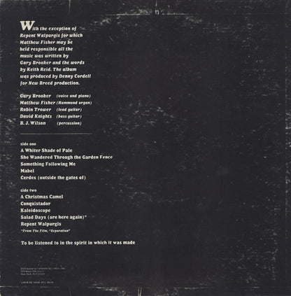 Procol Harum : Procol Harum (LP, Album, RE, BW )