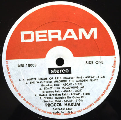 Procol Harum : Procol Harum (LP, Album, RE, BW )